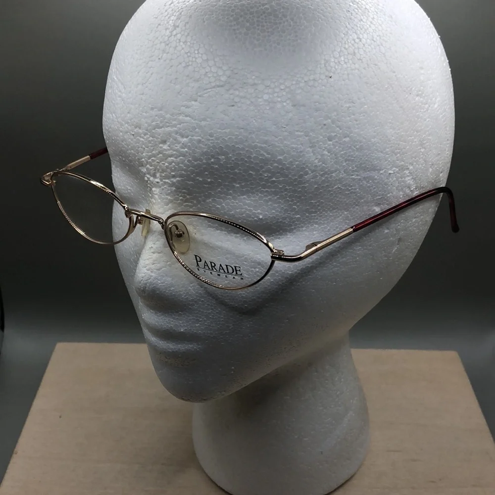 Parade 1507 Gold Red Brown Eyeglasses Frame 49-18-135
